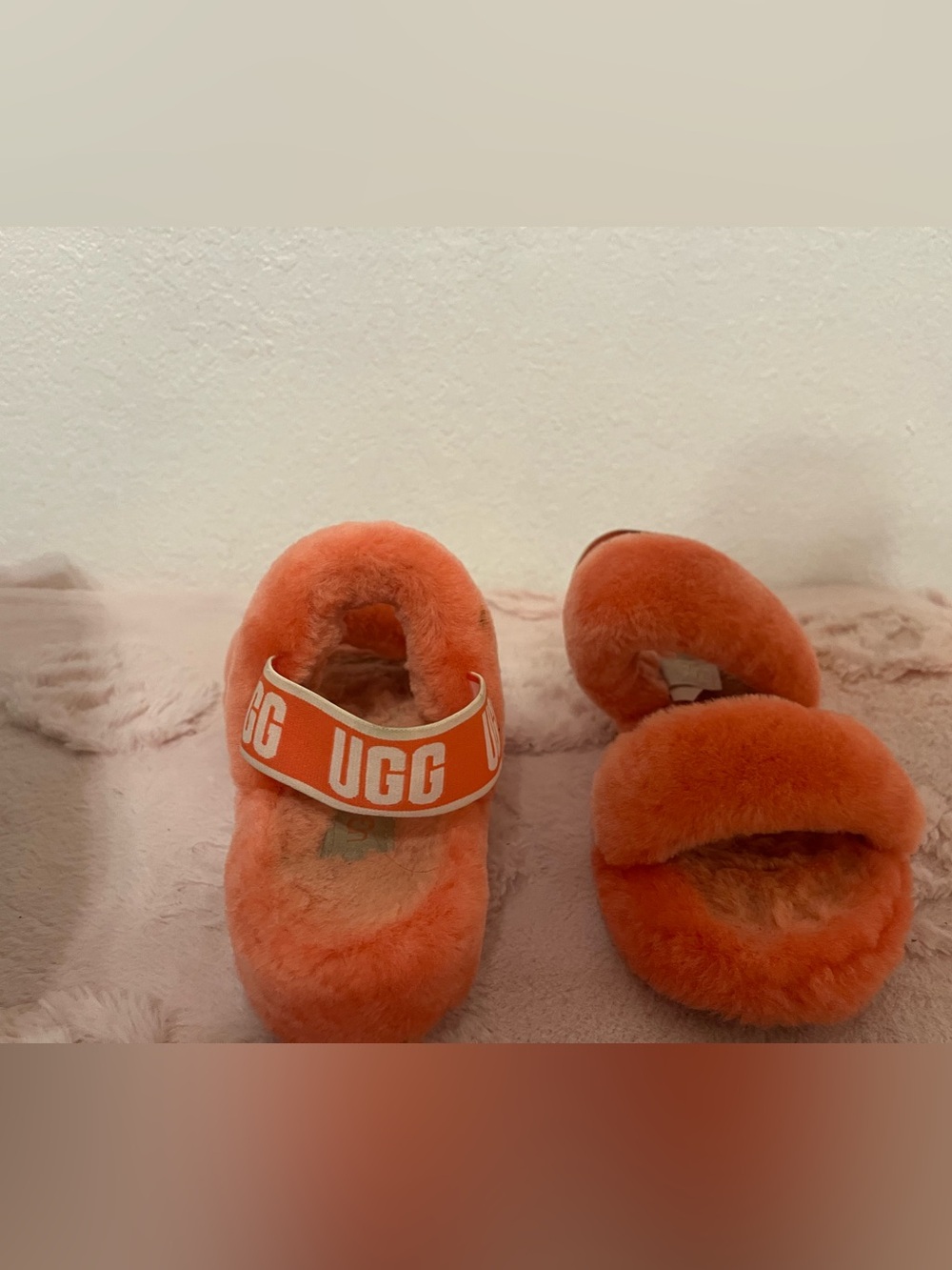 UGG Women's Fluff Yeah Slide Sandals in Coral